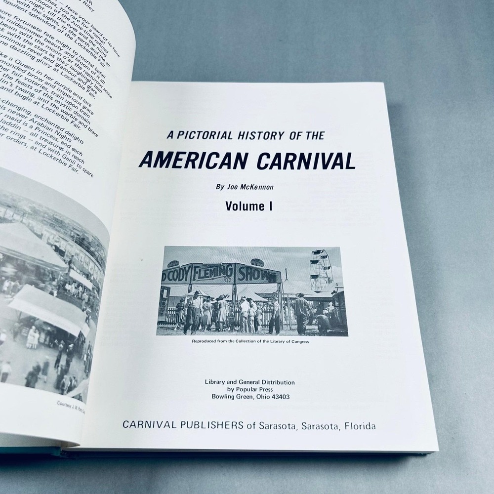 A Pictorial History Of The American Carnival Volume 1 Joe McKennon 1972 Vintage